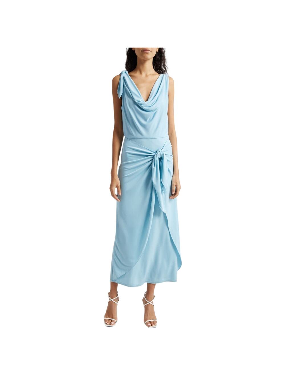 Cinq A Sept Draped Blue Odin Dress Size 0